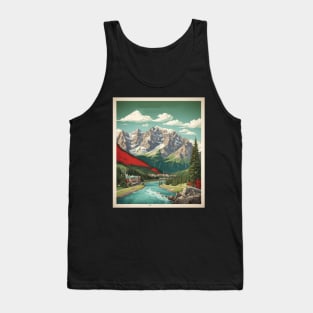 Banff Alberta Canada Vintage Poster Tourism Tank Top